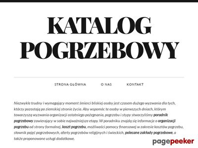 Portal pogrzebowy - KatalogPogrzebowy