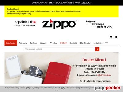 zapalniczki24.pl zapalniczki Zippo sklep firmowy Batek